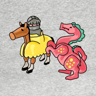 Dragon And Knight Upon His Noble Steed T-Shirt